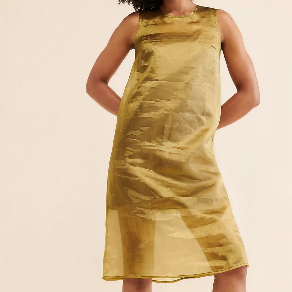 Anthropologie Let Me Be Sheer Slip Dress